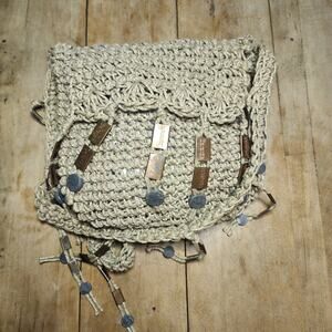 woven raffia cross body bag By Latina Made In Italy Vintage